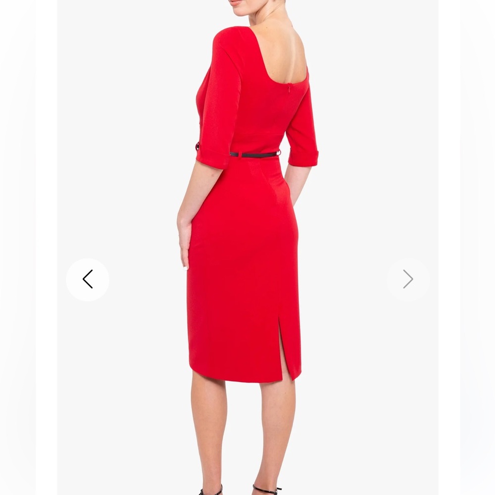 NWT Black Halo Jackie O Three-Quarter Sleeve Dress in Red - Picture 3 of 8
